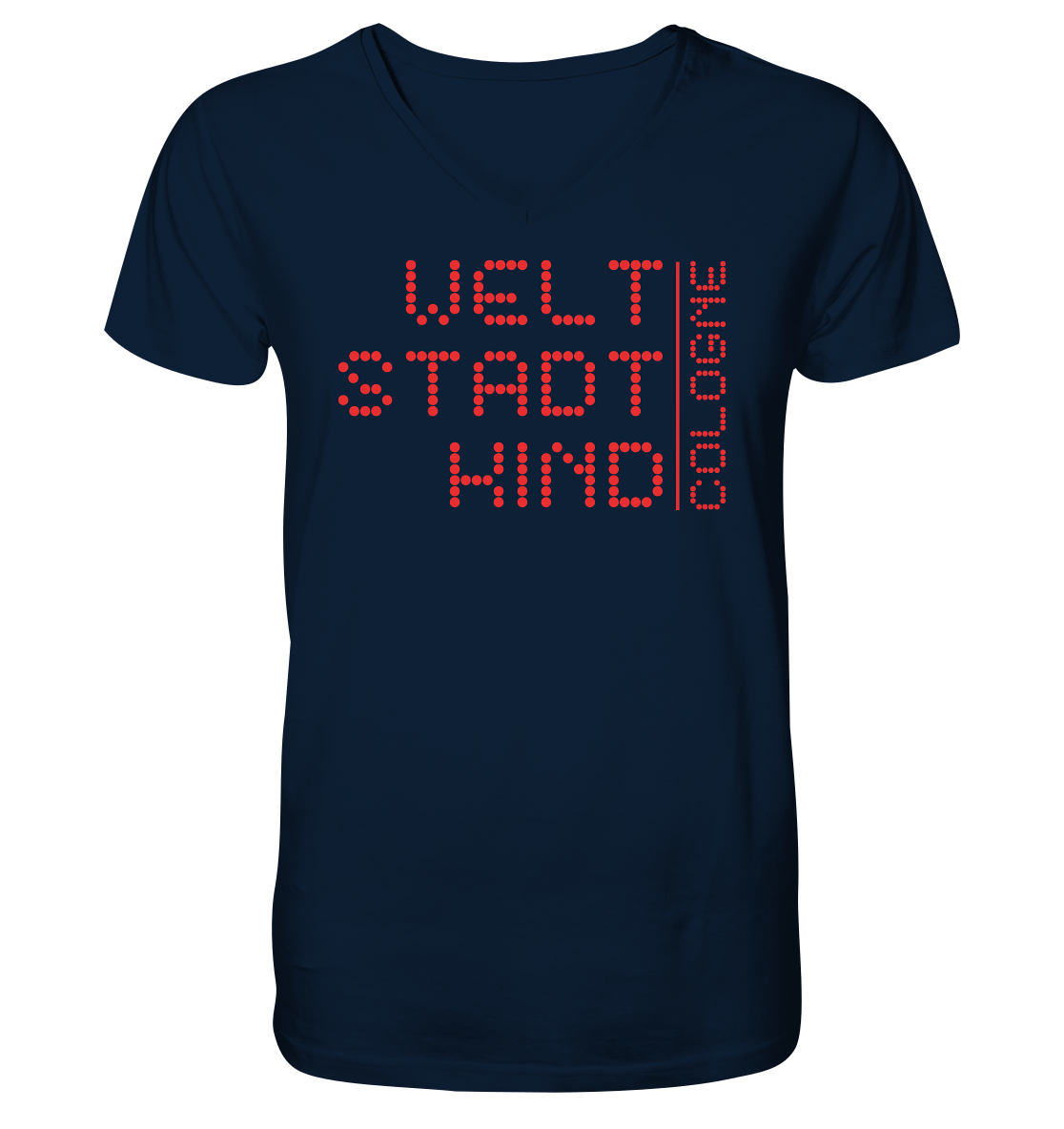 WSK CGN red - Mens Organic V-Neck Shirt